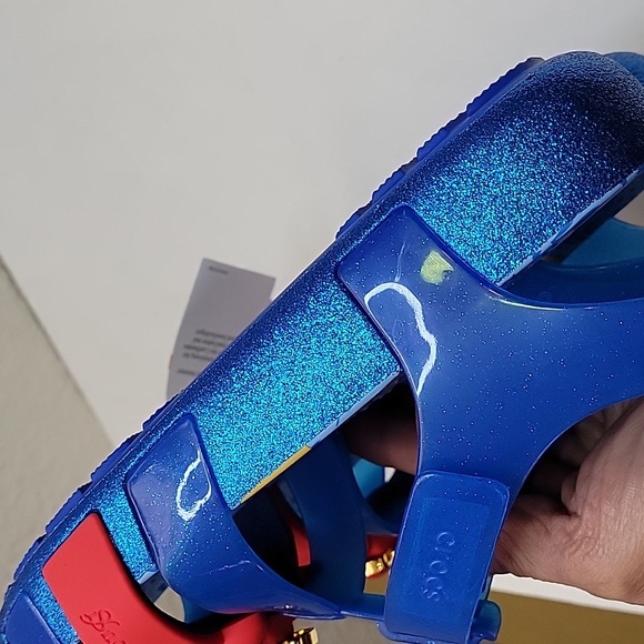 Crocs Kids Snow White Isabella Sandals Bright Cobalt Size US J3 - Picture 13 of 17